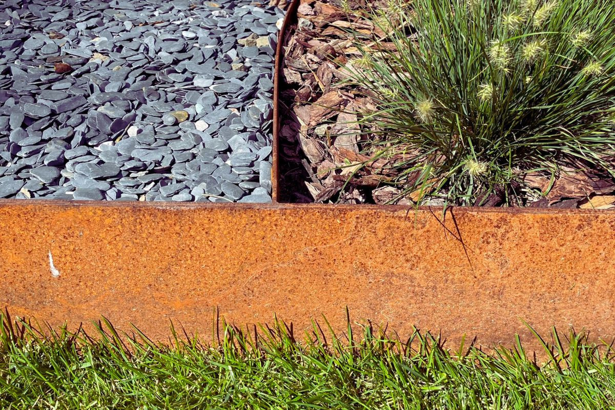 Corten acél fix ágyásszegély